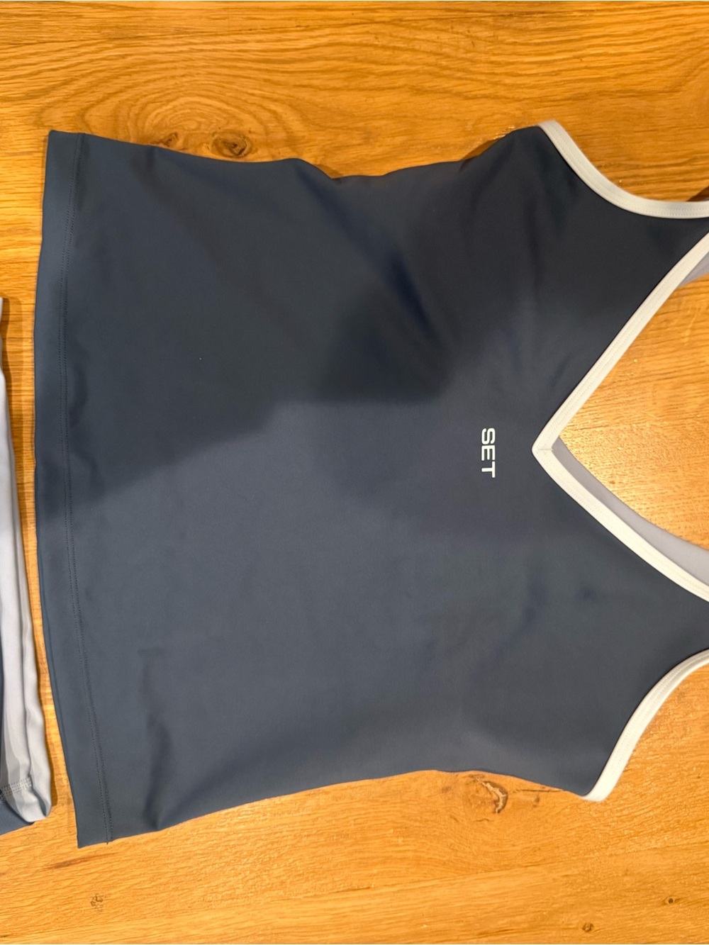 SET Active Navy Tank Top with Light Gray Trim